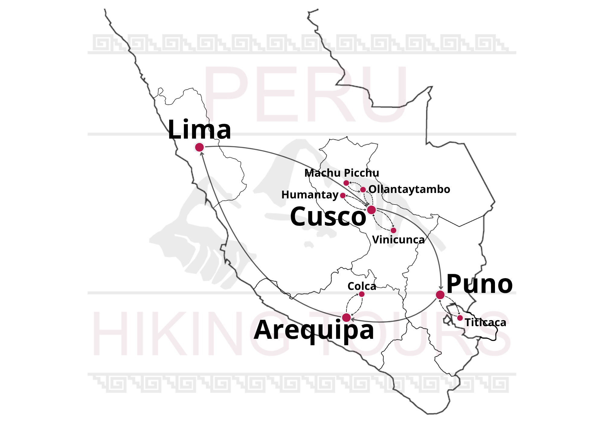 Machu Picchu and South of Peru 8D Map